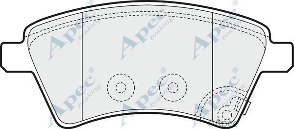 APEC BRAKING Piduriklotsi komplekt,ketaspidur PAD1590